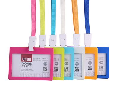 Fashion candy color card holder set with lanyard